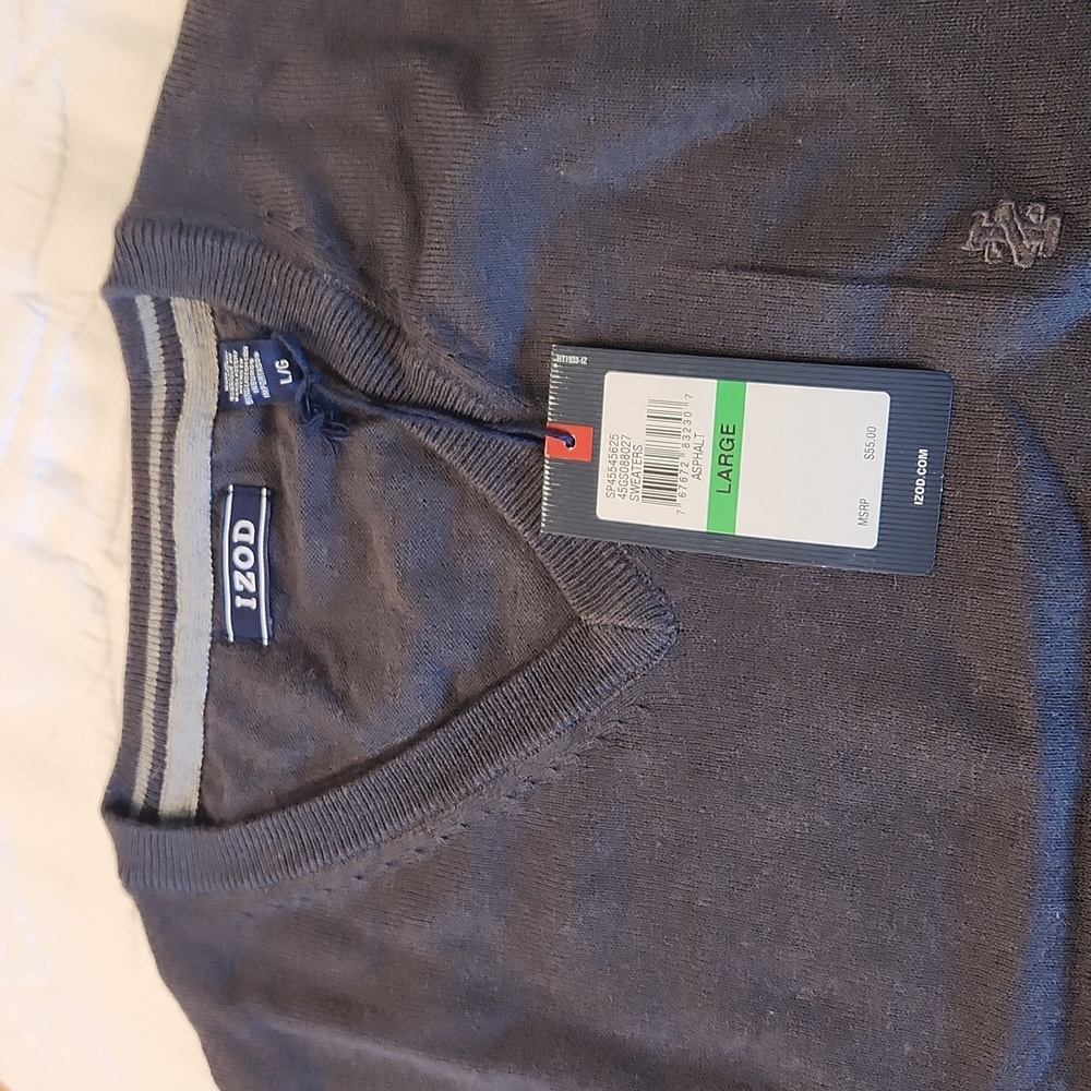 Men's Izod Premium Essentials long sleeve v-neck lightweight sweater size L